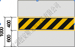 立柱、墻面警示線