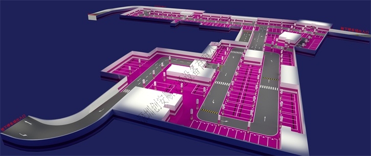 商業(yè)廣場地下停車場效果圖